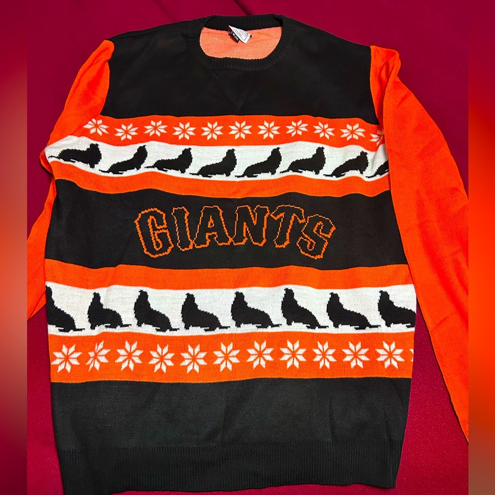 SF Giants Christmas Sweater MLB NWOT